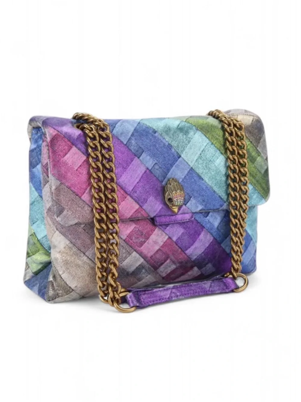 Kurt Geiger Large Kensington Rainbow Denim Shoulder Bag